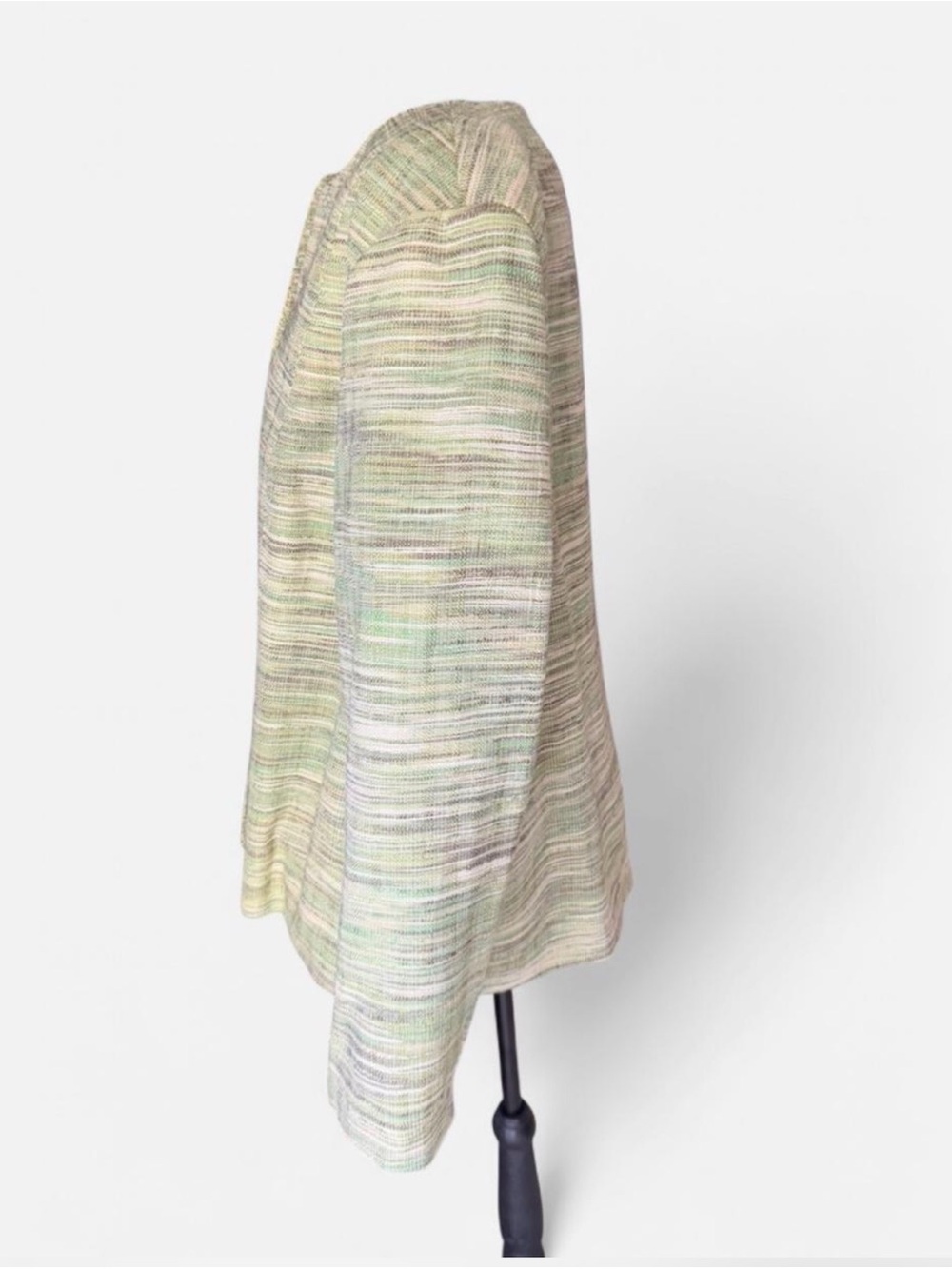 Alfred Dunner Women’s Size 20 Green Textured Tweed Jacket Blazer Career - Picture 3 of 5